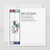 Mah Jongg Glas in lood Birthday Flat Kaart (Achterkant)