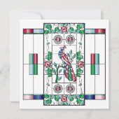 Mah Jongg Glas in lood Birthday Flat Kaart (Voorkant)