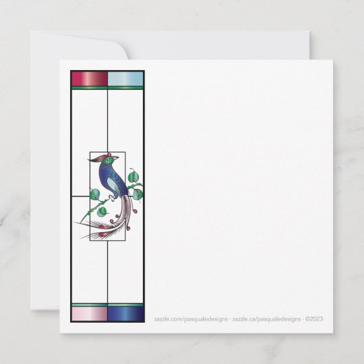 Mah Jongg Glas in lood Flat Kaart (Achterkant)