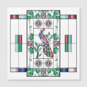 Mah Jongg Glas in lood Magnet Kaart (Voorkant)