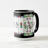 Mah Jongg Glas in lood Mok (Voorkant rechts)