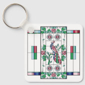 Mah Jongg Glas in lood Sleutelhanger (Voorkant)