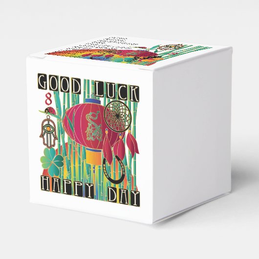 Mah Jongg Good Luck Happy Day Bedankdoosjes (Voorkant Zijde)