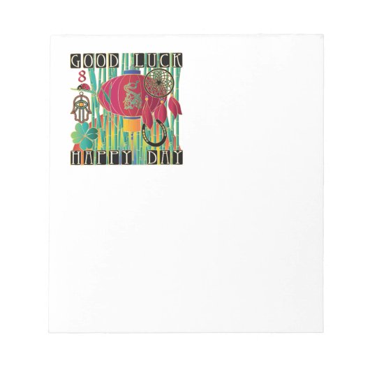 Mah Jongg Good Luck Happy Day Notitieblok (Voorkant)
