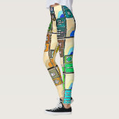 Mah Jongg Graphic Tegels Leggings (Links)