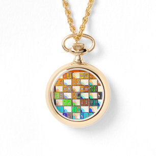 Mah Jongg Graphic Tiles Watch Horloge