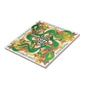 Mah Jongg Green Dragon Tegel Tegeltje (Zijkant)
