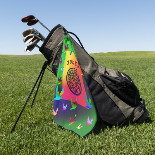 Mah Jongg Green Joker Dreams Golf Towel Golfhanddoek (Groen)