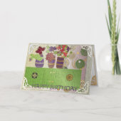 Mah Jongg Green Table Birthday Kaart (Voorkant)