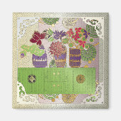 Mah Jongg Green Table Magnet (Voorkant)