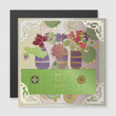 Mah Jongg Green Table Magnet Kaart (Voorkant / Achterkant)