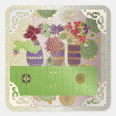 Mah Jongg Green Table Stickers (Voorkant)