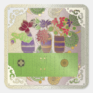 Mah Jongg Green Table Stickers