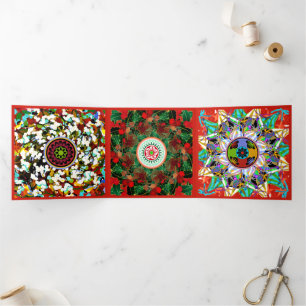 Mah Jongg Greetings Drieluik Kaart