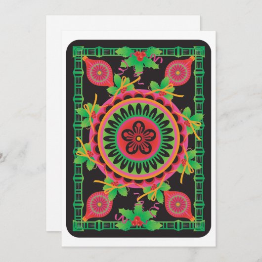 Mah Jongg Groet Plat Kaart (Voorkant / Achterkant)