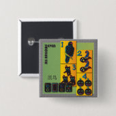 Mah Jongg Halloween Button (Voorkant /achterkant)