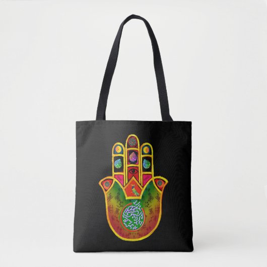 Mah Jongg Hamsa Canvas tas (Voorkant)