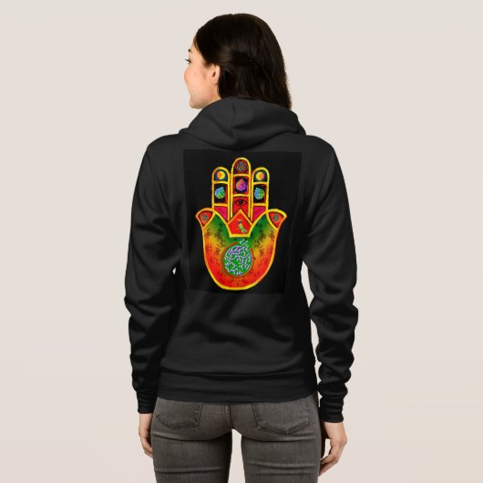 Mah Jongg Hamsa Jacket Hoodie (Achterkant volledig)