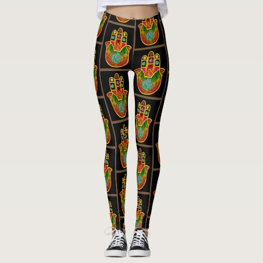 Mah Jongg Hamsa Leggings (Voorkant)