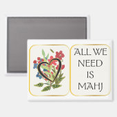 Mah Jongg Heart Magnet (Voorkant / Achterkant)