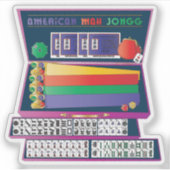 Mah Jongg Hoes Vinyl Sticker (Voorkant)