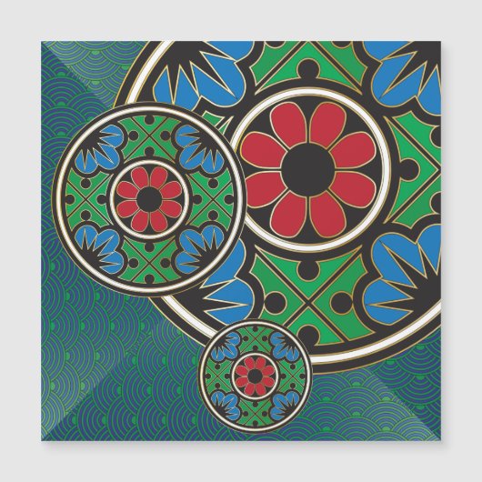 Mah Jongg Holiday Magnet Kaart (Voorkant)