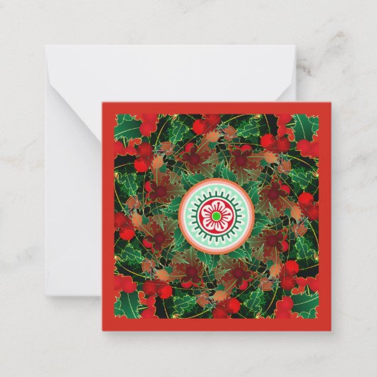 Mah Jongg Holly Small Card Notitiekaartje (Voorkant)