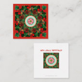 Mah Jongg Holly Small Card Notitiekaartje (Voorkant / Achterkant)