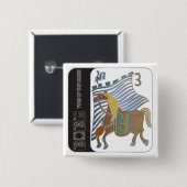 Mah Jongg Horse Button (Voorkant /achterkant)