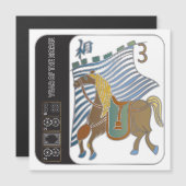 Mah Jongg Horse Flat Magnet (Voorkant / Achterkant)