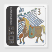 Mah Jongg Horse Flat Magnet (Voorkant)