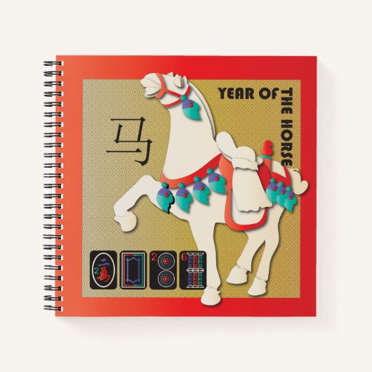 Mah Jongg Horse Notitieboek (Voorkant)