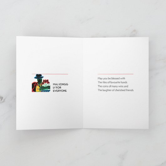 Mah Jongg Jaar Vader Kaart (Binnen)