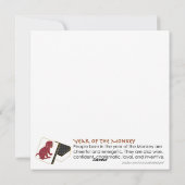 Mah Jongg Jaar van de aap Feestdagenkaart (Achterkant)