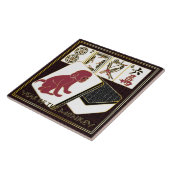 Mah Jongg Jaar van de aap Tegeltje (Zijkant)