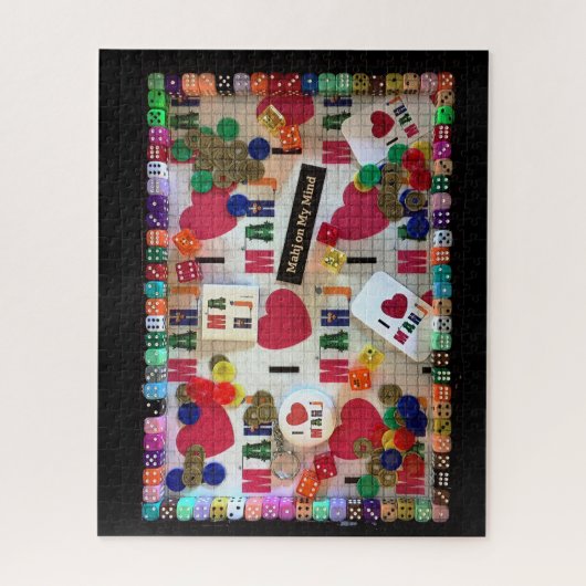 Mah Jongg Jigzaag Puzzle I Heart Mah Jongg Legpuzzel (Verticaal)