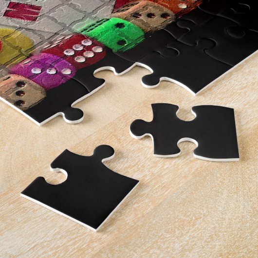 Mah Jongg Jigzaag Puzzle I Heart Mah Jongg Legpuzzel (Zijkant)