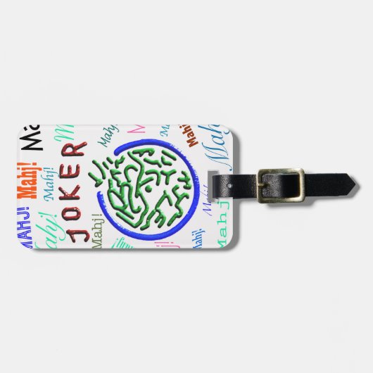 Mah Jongg Joker Bagagelabel (Voorkant horizontaal)