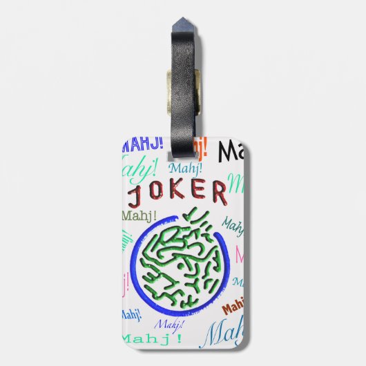 Mah Jongg Joker Bagagelabel (Achterkant verticaal)