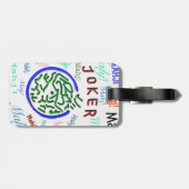 Mah Jongg Joker Bagagelabel (Achterkant horizontaal)