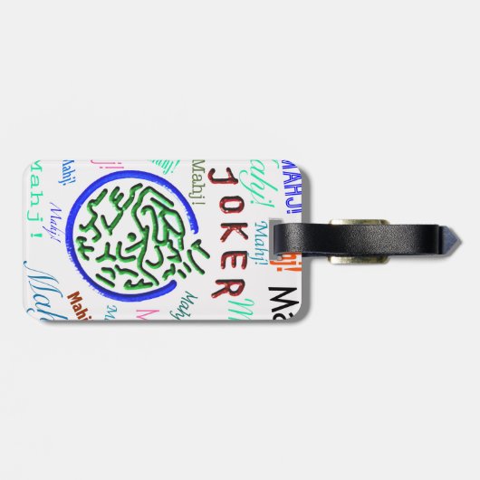 Mah Jongg Joker Bagagelabel (Achterkant horizontaal)