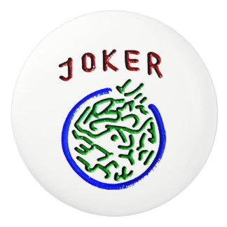 Mah Jongg Joker Ceramic Knob Keramische Knop