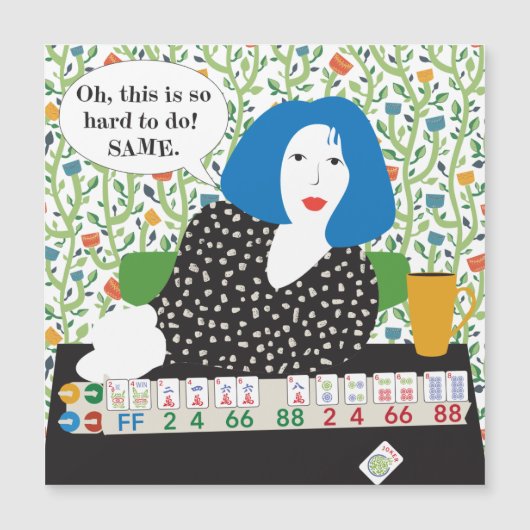 Mah Jongg Joker Discard Flat Magnet (Voorkant)