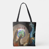 Mah Jongg Joker en Dragon Bag Tote Bag (Achterkant)