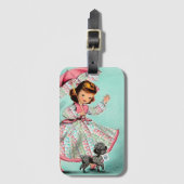 Mah Jongg Joker Poodle Bagagelabel (Voorkant (verticaal))