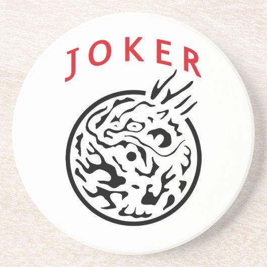 Mah Jongg Joker Zandsteen Onderzetter (Voorkant)