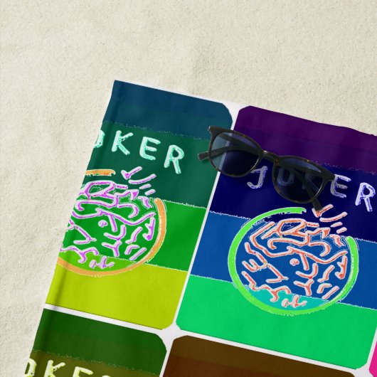 Mah Jongg Jokers Beach Towel Strandlaken (In situ)