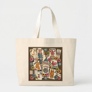 Mah Jongg Jokers Grote Tote Bag