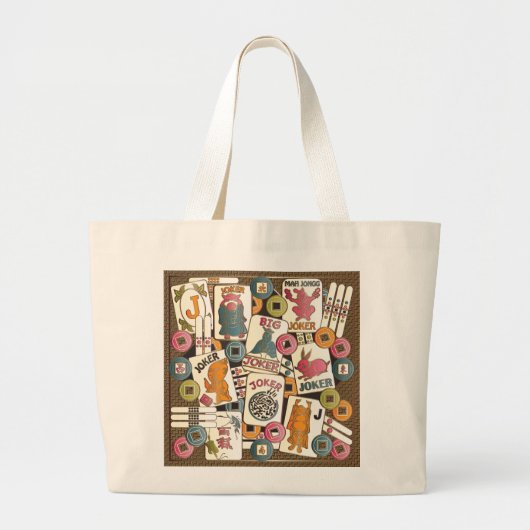 Mah Jongg Jokers Grote Tote Bag (Voorkant)