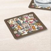 Mah Jongg Jokers Kartonnen Onderzetters (Schuin)